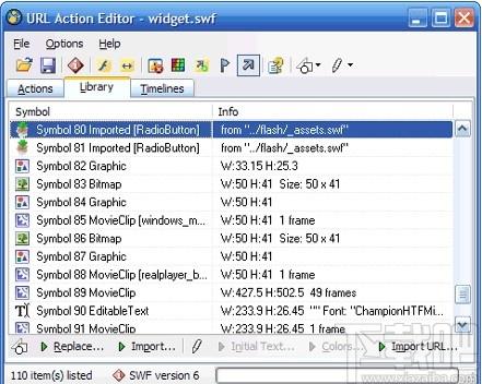 URL Action Editorflash下载,SWF链接修改器,动画制作,flash相关